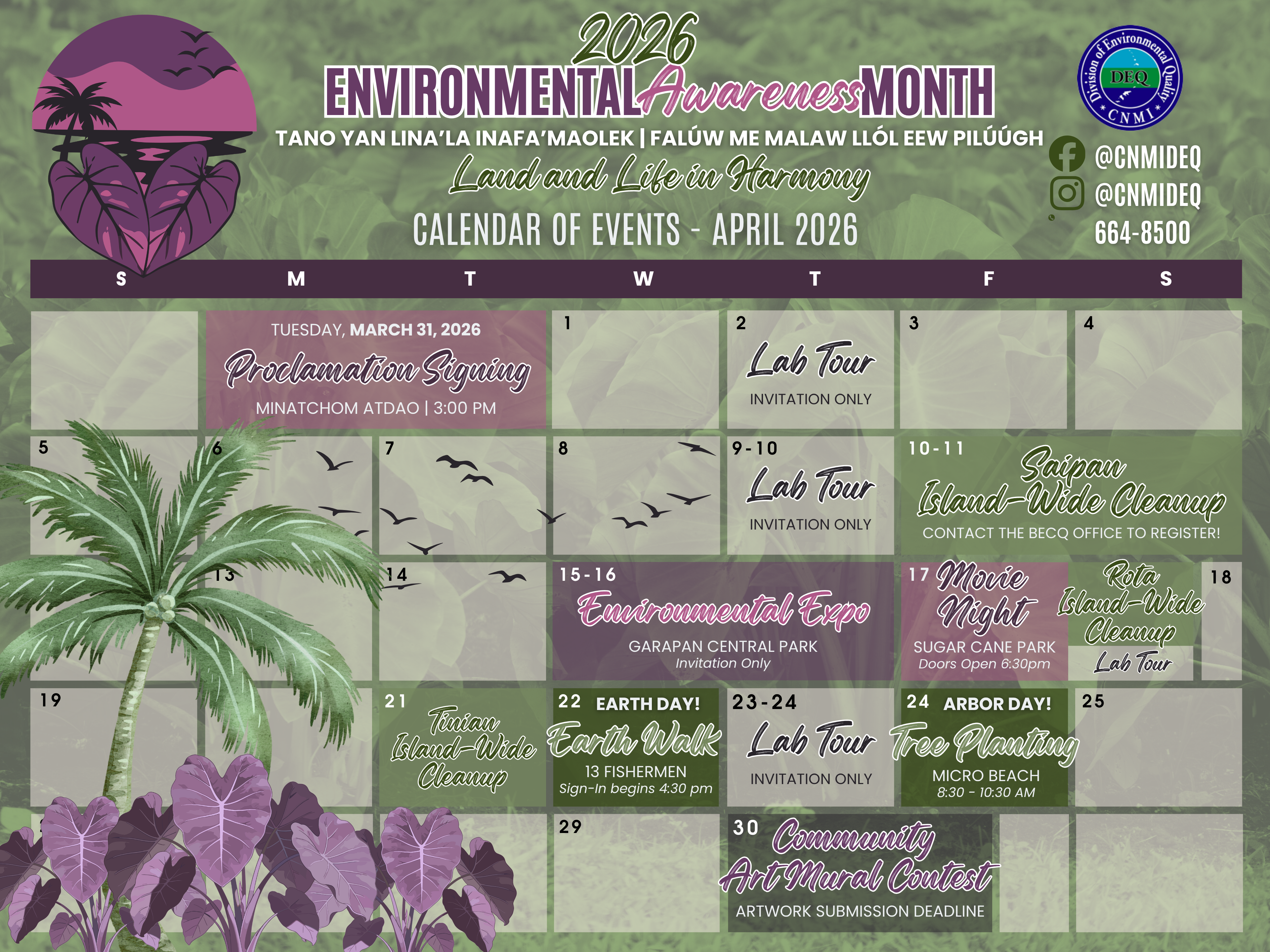 eam event calendar