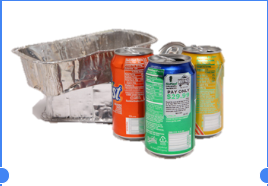 aluminum cans and foil pans